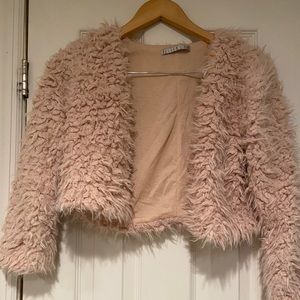 Cute Pink cropped cover up